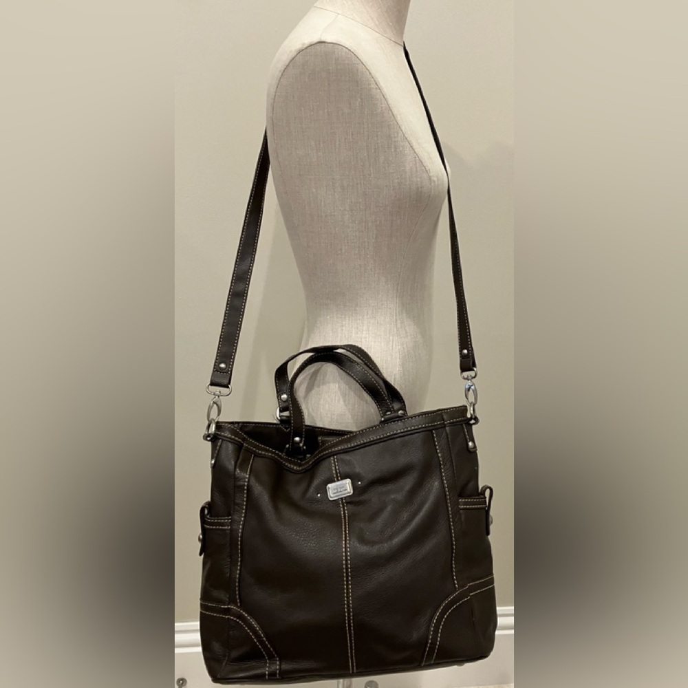 The Sak black pebbled leather crossbody bag.